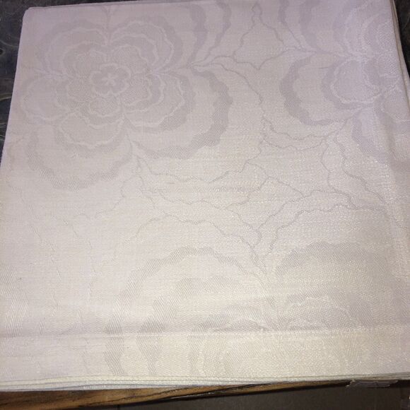 Alan Ladd Hardware Store NWT Ecru Floral Linen Napkins 4 22x22 Palm Springs CA - Picture 2 of 7